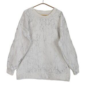 Lululemon White Patterned Cotton Sweater